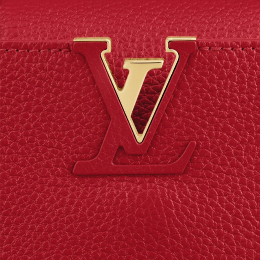 Louis Vuitton CAPUCINES MINI Taurillon Leather Bag M56845 Scarlet Red